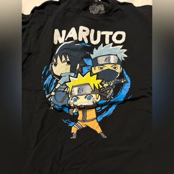 Ripple Junction Naruto Men’s T-Shirt - Black and Blue - Picture 2 of 3